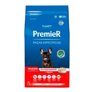 Ração Premier Raças Específicas Bulldog Francês Cães Filhotes Frango 2,5kg