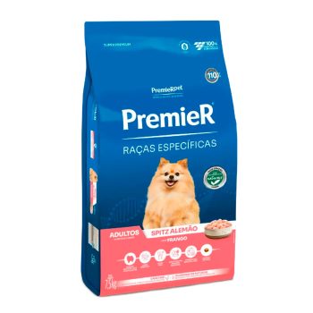Ração Premier Raças Específicas Spitz Alemão Cães Adultos Frango 7,5kg