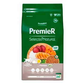 Ração Premier Seleção Natural Cães Filhotes Frango 10,1kg