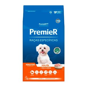 Ração Premier Raças Específicas Maltês Cães Adultos Peru e Arroz 7,5kg
