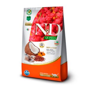 Ração N&D Quinoa Skin & Coat Para Gatos Adultos Peixe 1,5kg