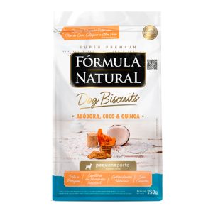 Biscoito Fórmula Natural Dog Biscuits Cães Adultos Porte Mini e Pequeno Sabor Abóbora 250g