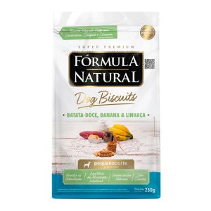 Biscoito Fórmula Natural Dog Biscuits Cães Adultos Porte Mini e Pequeno Sabor Batata Doce 250g