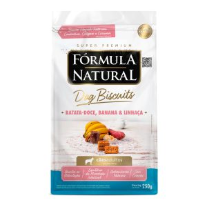 Biscoito Fórmula Natural Dog Biscuits Cães Adultos Porte Médio e Grande Sabor Batata Doce 250g