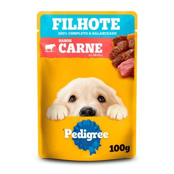 Ração Úmida Pedigree Sachê Cães Filhotes Carne ao Molho 100g