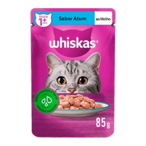 Ração Úmida Whiskas Sachê Gatos Adultos Atum ao Molho 85g