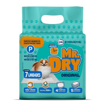 Tapete Higiênico Mr. Dry 60x60cm 7 Unidades