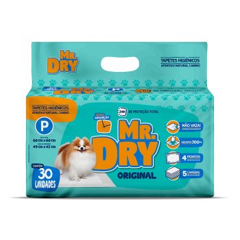 Tapete Higiênico Mr. Dry 60x60cm 30 Unidades