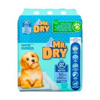 Tapete Higiênico Mr. Dry 60x60cm 7 Unidades