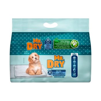 Tapete Higiênico Mr. Dry 60x60cm 30 Unidades
