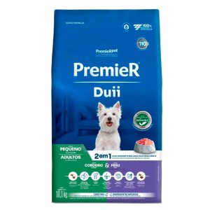 Ração Premier Duii Ambientes Internos Cães Adultos Porte Pequeno Cordeiro e Peru 10,1kg