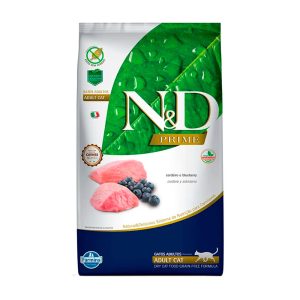 Ração Farmina N&D Prime Para Gatos Adultos Sabor Cordeiro e Blueberry 1,5kg