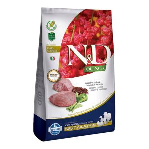 Ração Farmina N&D Quinoa Weight Management Cães Adultos Sabor Cordeiro, Quinoa, Brócolis e Aspargo 2,5kg