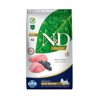 Ração Farmina N&D Prime Cães Adultos Mini Cordeiro e Blueberry 800g