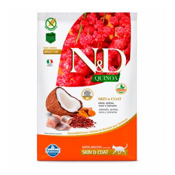 Ração Farmina N&D Quinoa Skin & Coat Para Gatos Adultos Peixe 400g