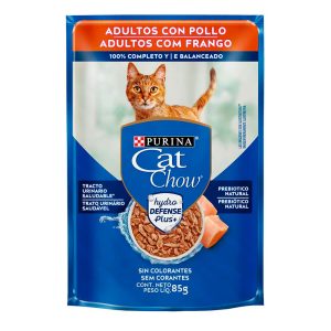 Ração Úmida Cat Chow Sachê Gatos Adultos Frango 85g
