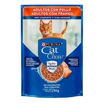 Ração Úmida Cat Chow Sachê Gatos Adultos Frango 85g