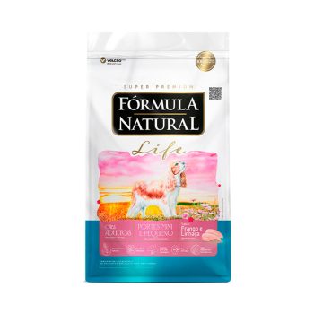 Ração Fórmula Natural Life Cães Adultos Porte Mini e Pequeno Frango e Linhaça 2,5kg