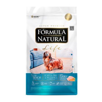 Ração Fórmula Natural Life Cães Sênior Porte Mini e Pequeno Frango e Cenoura 1kg