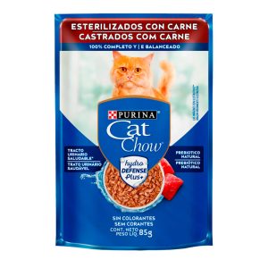 Ração Úmida Cat Chow Gatos Castrados Carne ao Molho 85g
