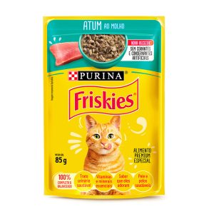 Ração Úmida Friskies Sachê para Gatos Adultos Atum ao Molho 85g