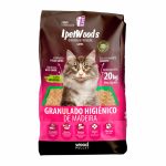 Granulado Higiênico De Madeira Para Gatos Ipet Woods 20kg