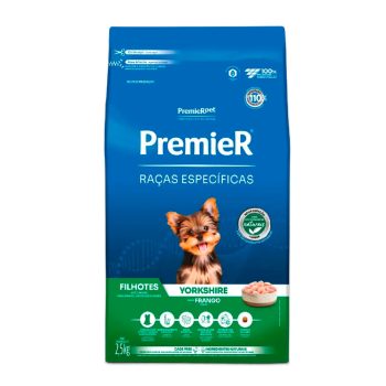 Ração Premier Raças Específicas Yorkshire Cães Filhotes Frango 2,5kg