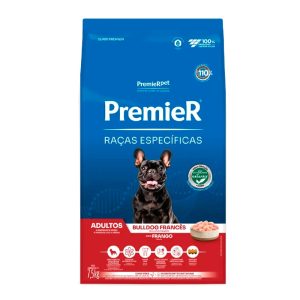 Ração Premier Raças Específicas Para Cães Adultos Bulldog Francês Frango 7,5kg