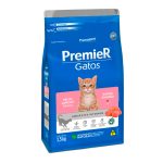 Ração Premier Ambientes Internos Gatos Filhotes Pelos Longos Sabor Salmão - 1,5kg