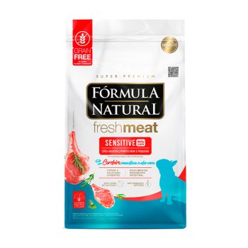 Ração Fórmula Natural Freshmeat Sensitive Cães Adultos Porte Mini e Pequeno Cordeiro 1kg