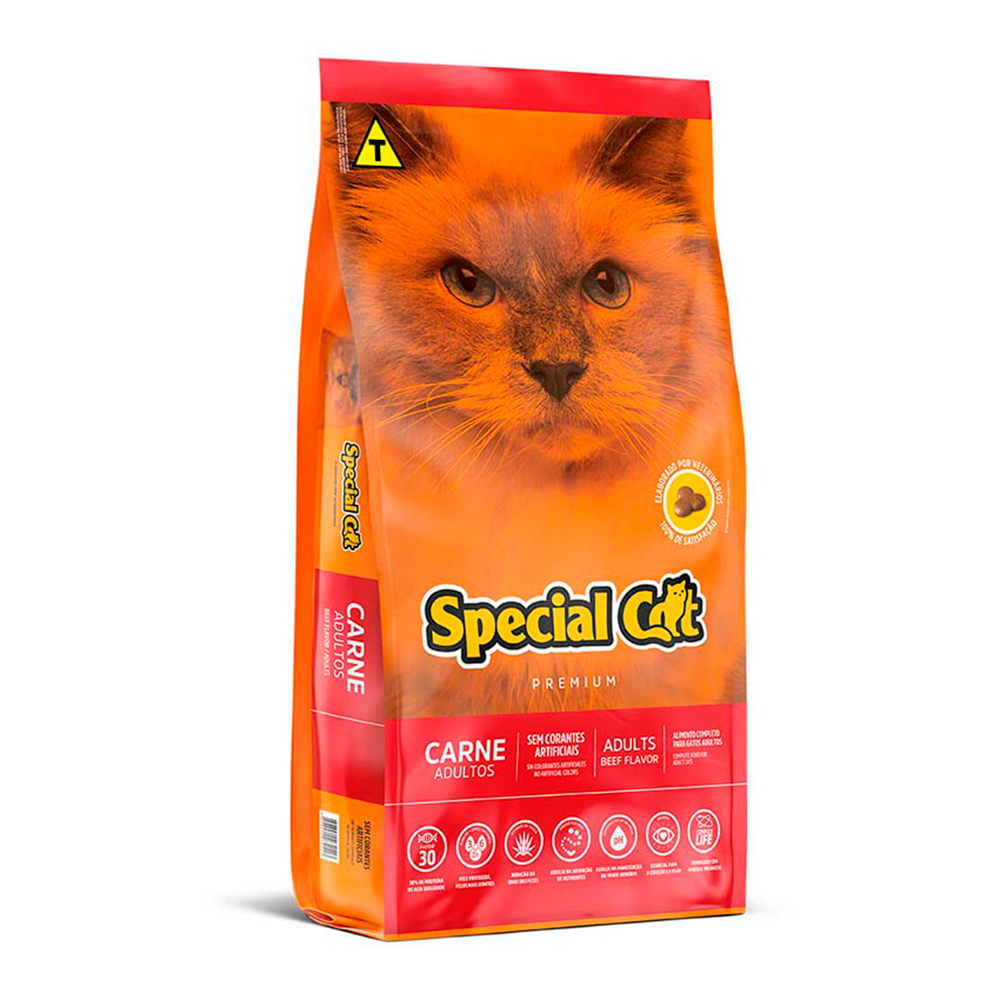 Ração Special Cat Premium Carne Para Gatos Adultos Carne 10,1kg