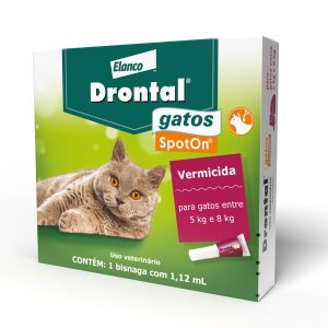 Vermífugo Drontal SpotOn Para Gatos de 5kg a 8kg Elanco 1 Bisnaga