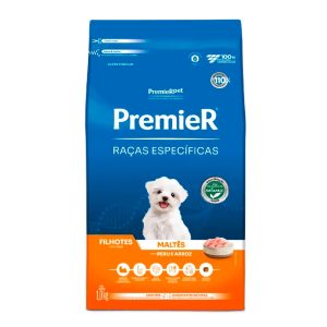 Ração Premier Raças Específicas Maltês Filhotes Peru e Arroz 1kg