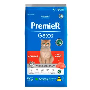 Ração Premier Ambientes Internos Gatos Adultos Salmão 7,5kg