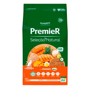 Ração Premier Seleção Natural Gatos Castrados Frango 7,5kg