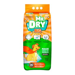 Tapete Higiênico Mr. Dry Big 80 x 60 30 Unidades