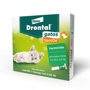 Vermífugo Drontal SpotOn Para Gatos de 0,5kg a 2,5kg Elanco 1 Bisnaga