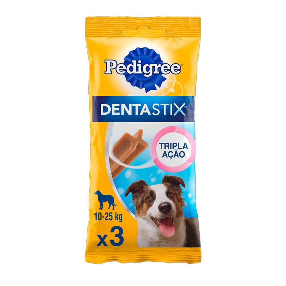 Petisco Dentastix Pedigree Cuidado Oral para Cães Adultos - Raças Médias 77g