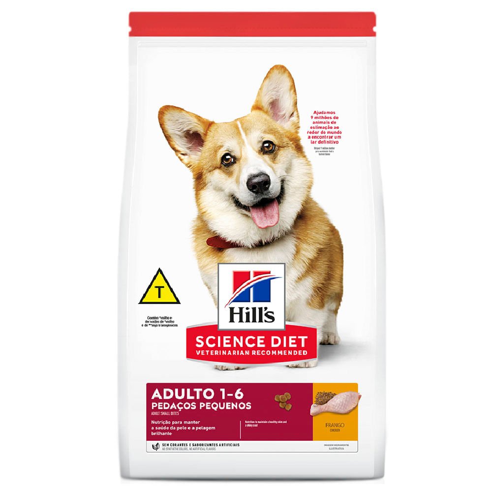 Ração Hills Science Diet Pedaços Pequenos Para Cães Adultos de Pequeno Porte Sabor Frango - 12kg