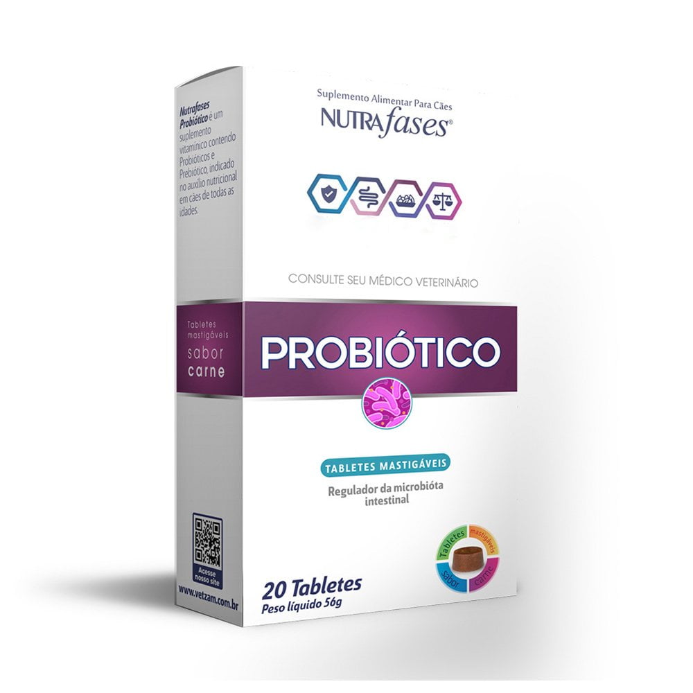 Suplemento Nutrafases Probiótico - 20 Tabletes