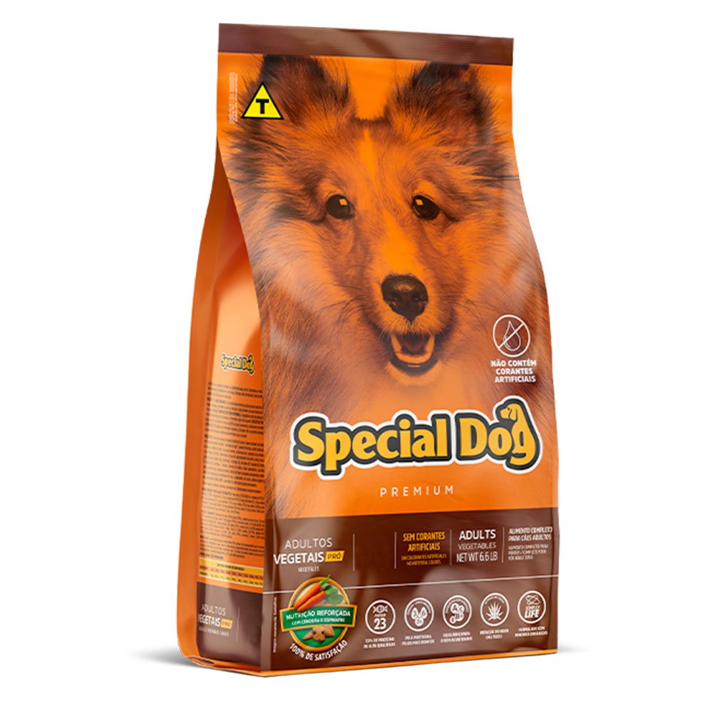 Ração Special Dog Para Cães Adultos Sabor Vegetais Pró 20kg Popular