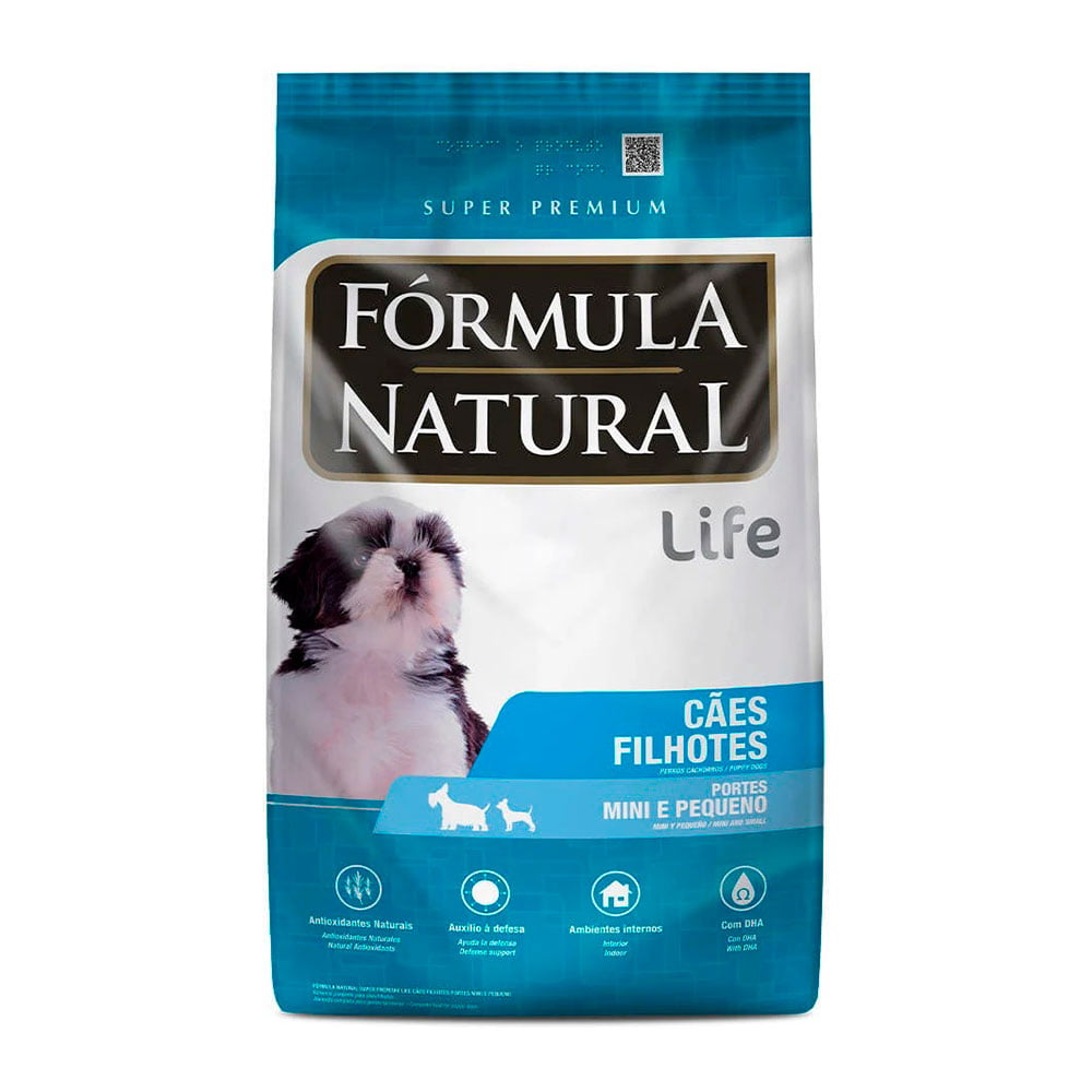 Ração Fórmula Natural Life para Cães Filhotes de Raças Mini e Pequenas - 1kg
