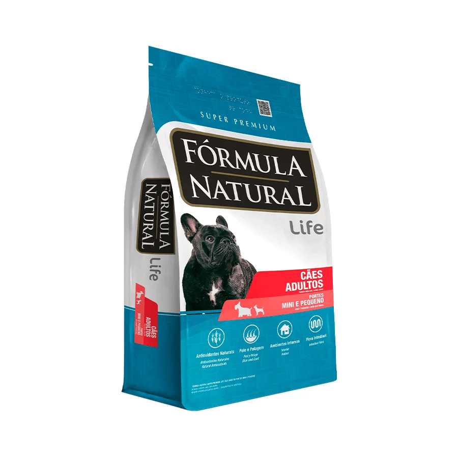 Ração Fórmula Natural Life Super Premium Cães Adultos Porte Mini e Pequeno - 1kg