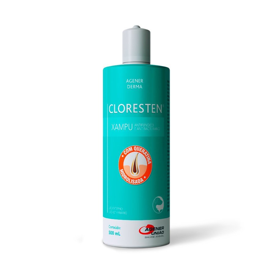 Shampoo Cloresten Antibacteriano Agener União - 500ml