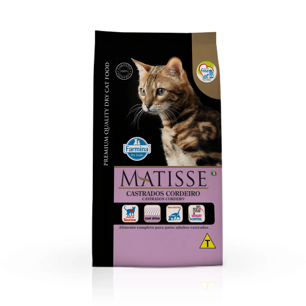 Ração Farmina Matisse para Gatos Adultos Castrados Cordeiro - 2kg
