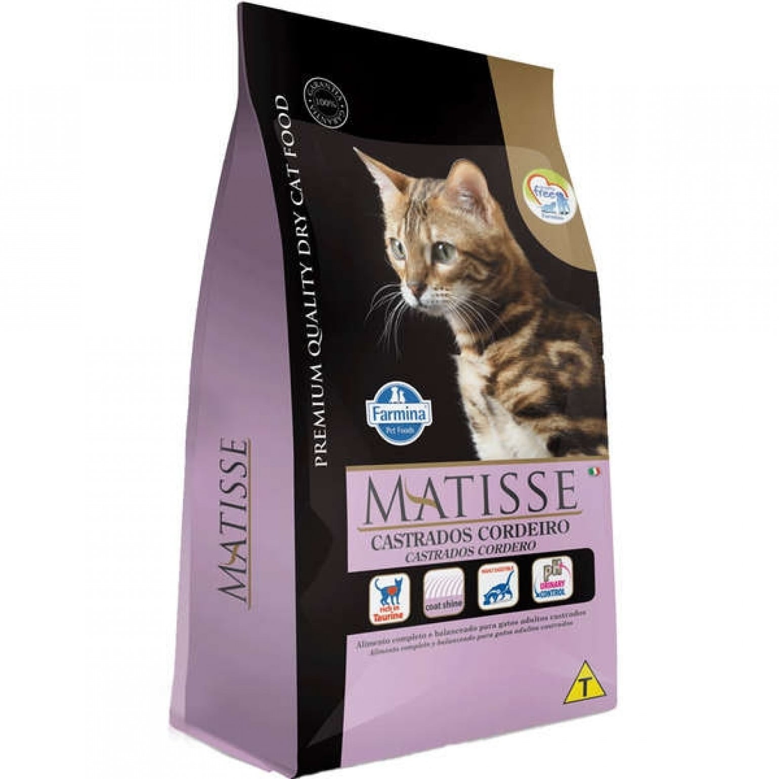 Ração Farmina Matisse para Gatos Adultos Castrados Cordeiro - 800g