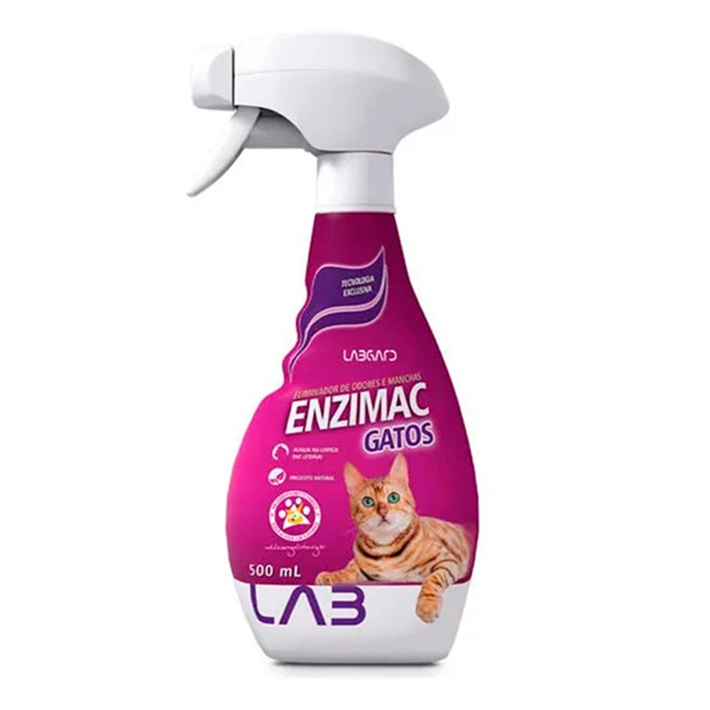 Eliminador De Odores e Manchas Enzimac Gatos Spray Labgard - 500ml