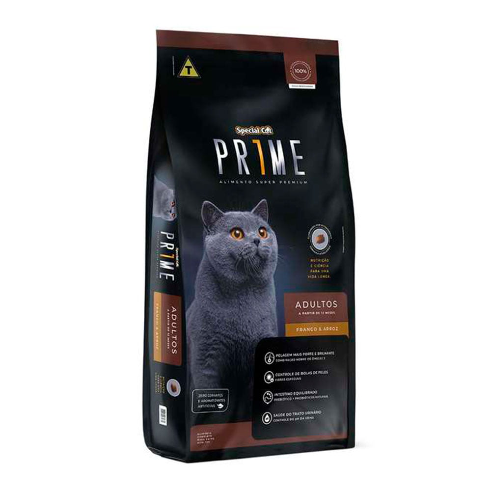 Ração Special Cat Prime Para Gatos Adultos Sabor Frango e Arroz - 20kg