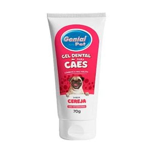 Gel Dental Para Cães e Gatos Genial Pet Cereja 70g