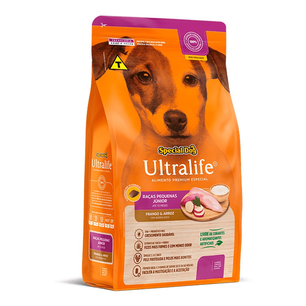 Ração Special Dog Ultralife Para Cães Filhotes Raças Pequenas Frango e Arroz - 3kg
